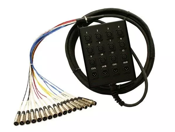 12 XLR, 4 TRS 1/4″ Send 100′ Snake