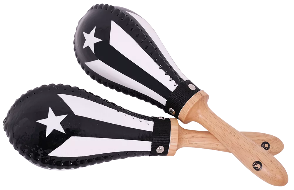 5d2 RAWHIDE MARACAS - PR BLACK FLAG - 5d2-M700-PRBK