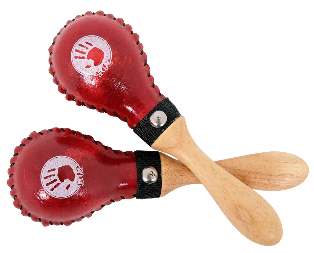 5d2 RAWHIDE MINI MARACAS (RED) - 5d2-M300-RD