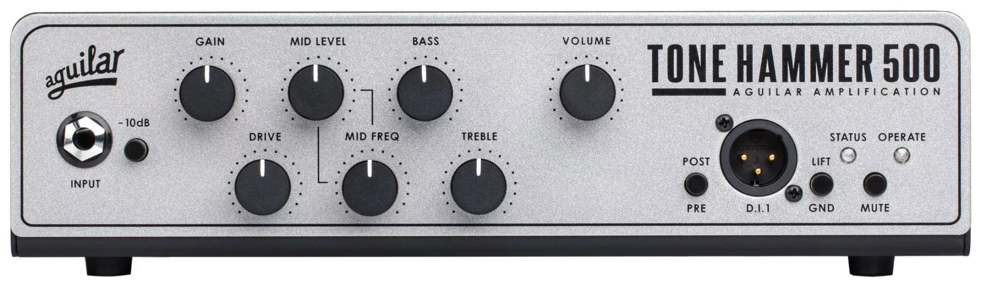 Aguilar Tone Hammer 500 II – Lightweight 500W Bass Amplifier Head for Live, Studio, and Practice (TH500V2)