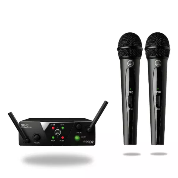 AKG WMS40MINI DUAL VOCAL SET BAND US25A/C WIRELESS MICROPHONE SYSTEM