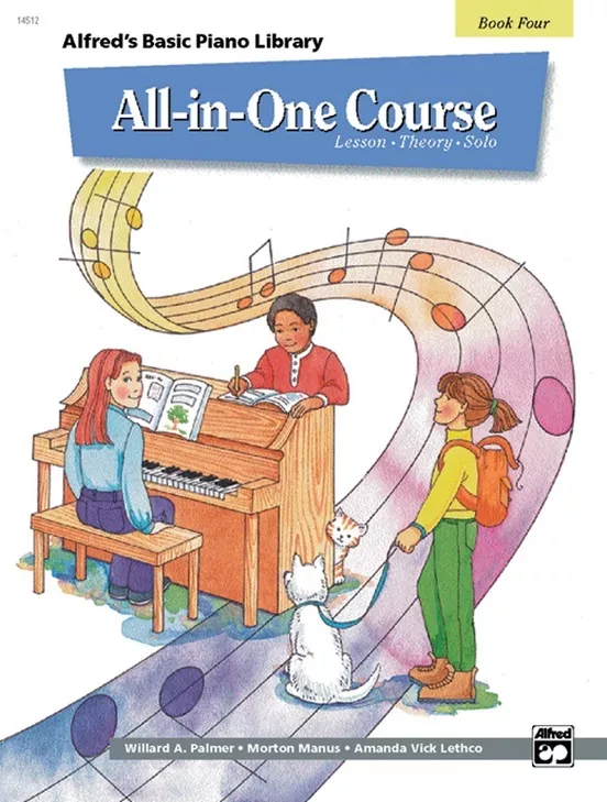 Alfred 14512 Alfred's Basic Piano Library All-in-One Course, Book 4