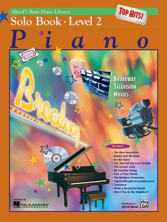 Alfred 16497 Alfred's Basic Piano Library Level 2: Top Hits! Solo Book