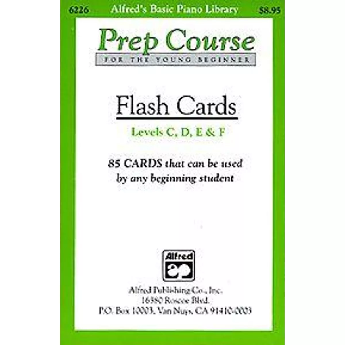 Alfred 6226 Alfred's Basic Piano Library Prep Course Level C-F Flashcards