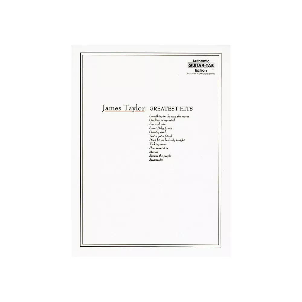 Alfred James Taylor Greatest Hits Guitar Tab Book