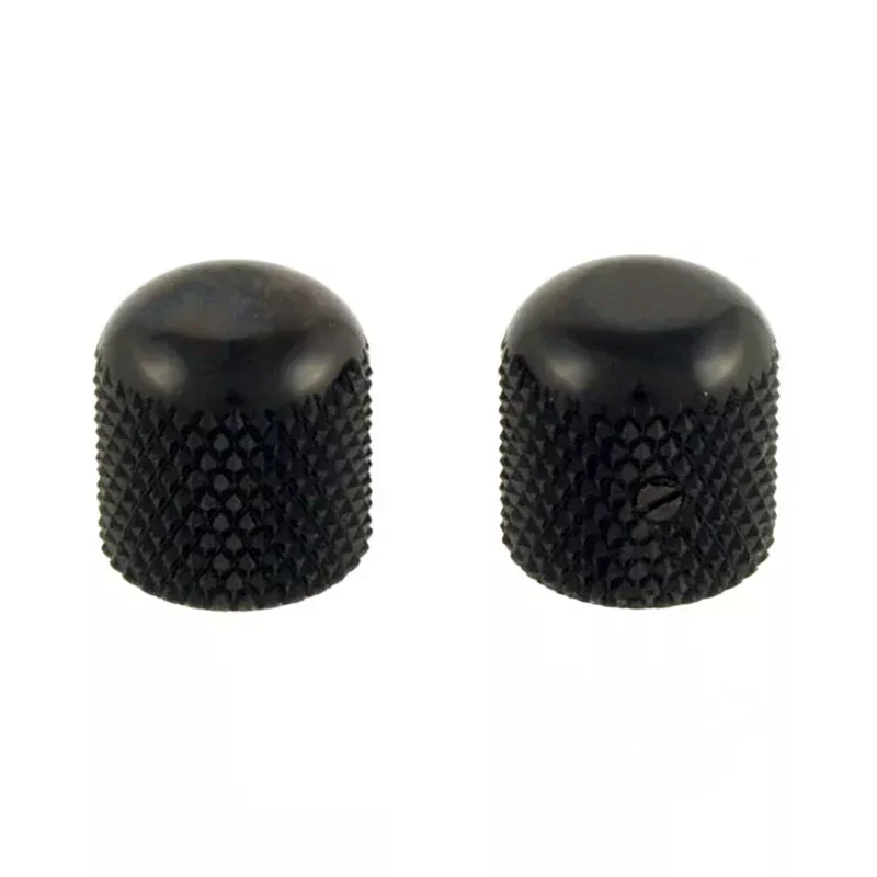 Allparts MK-0110-003 Metal Dome Knobs – Black (Pair)