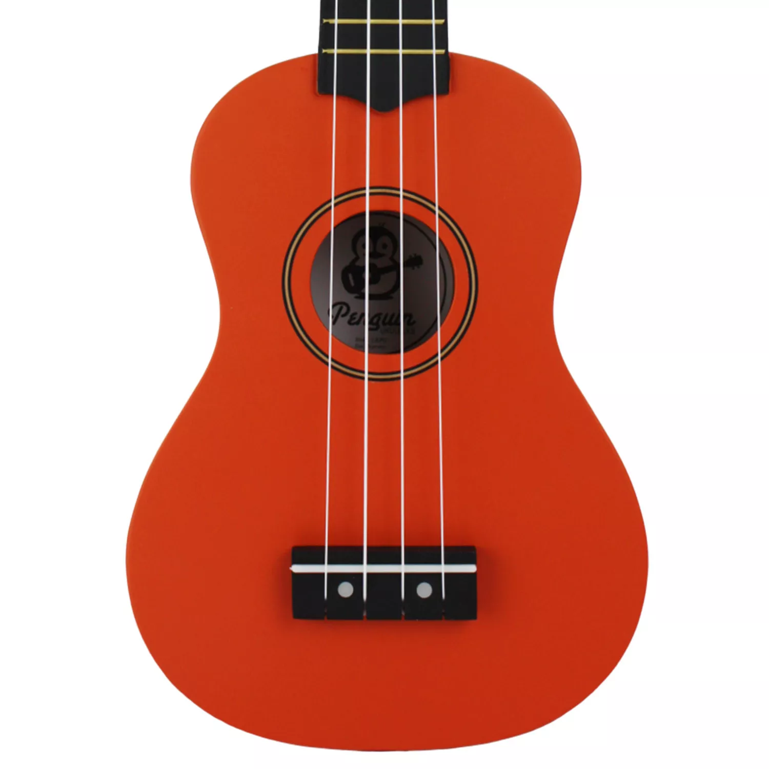 Amahi Penguin Tropical Sunset Orange Ukulele, Soprano