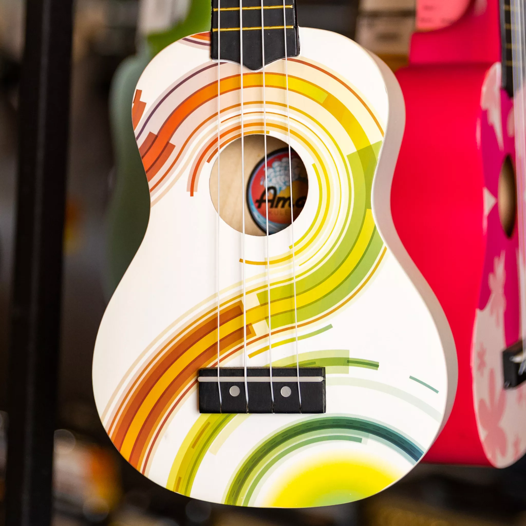Amahi Soprano Ukulele with Psychedelic Design