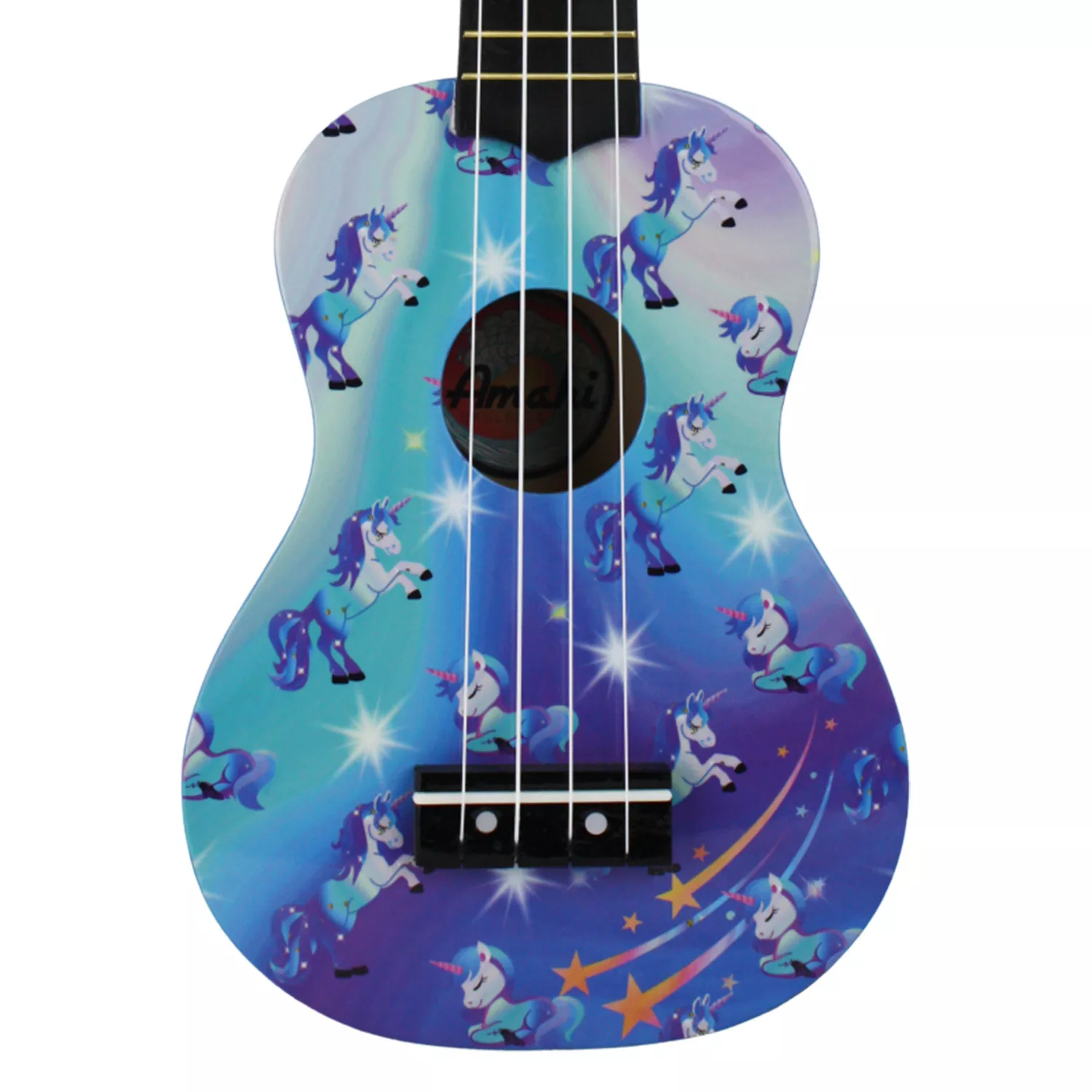 Amahi Unicorn Dreams Ukulele, Soprano (Gloss Finish)
