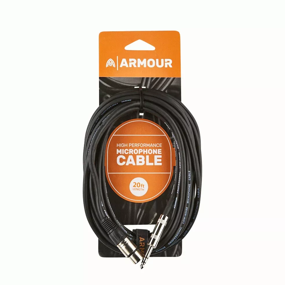 Armour CJP20 20FT High Performance Microphone Cable XLRF/TRS