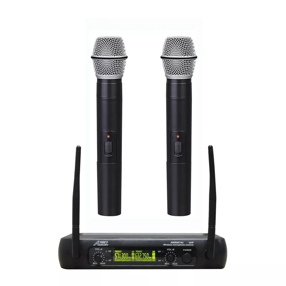 Audio 2000's AWM6074U Dual Handheld UHF Wireless Microphone System