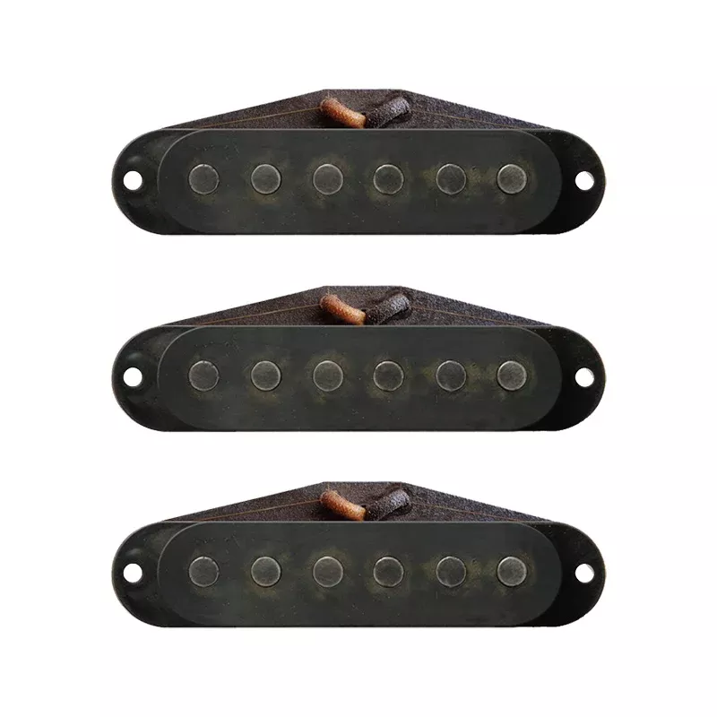 Bare Knuckle Slow Hand Single Coil Strat Set (Aged Black)