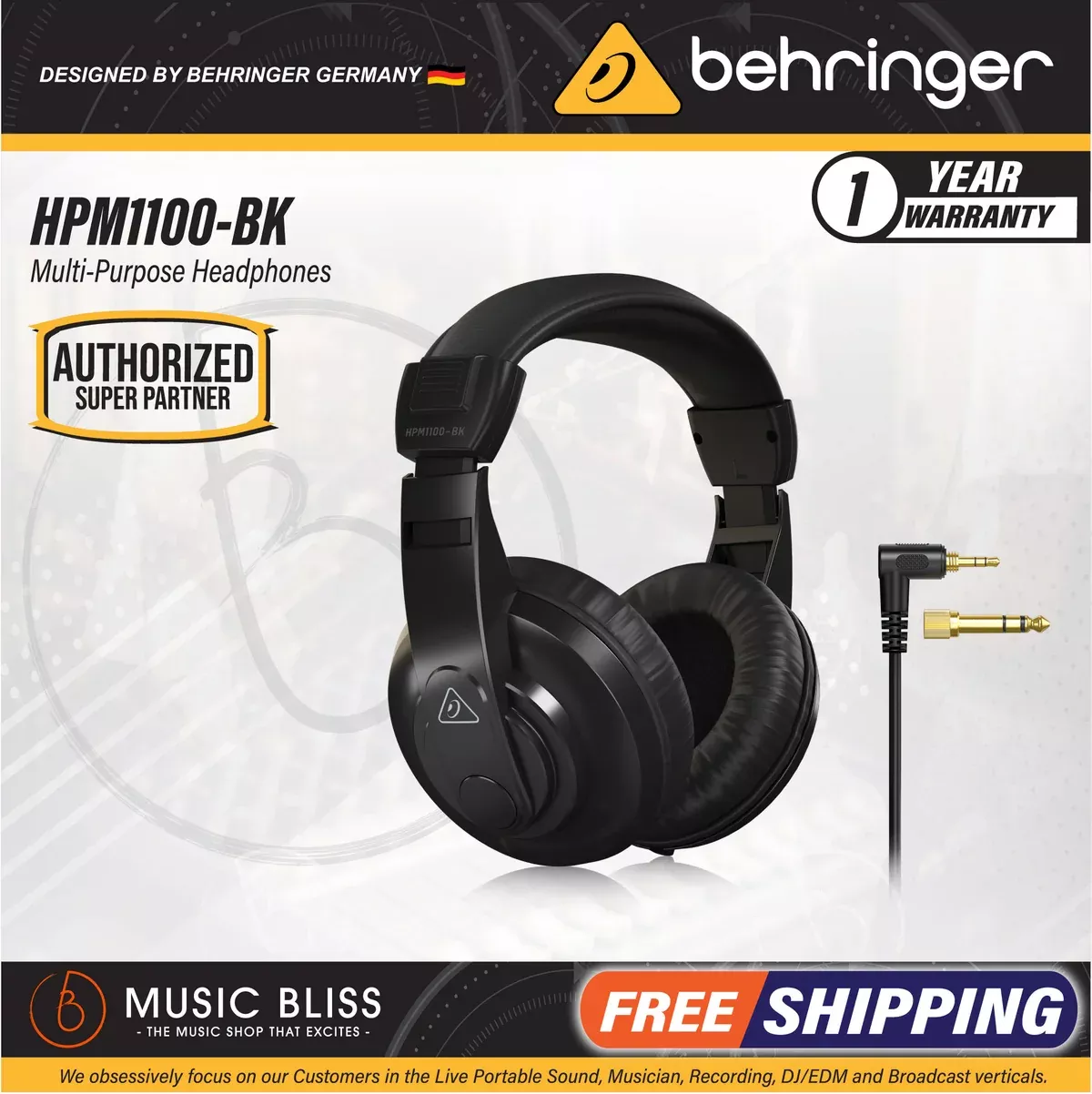 Behringer HPM1100 Multi-purpose Headphone Black