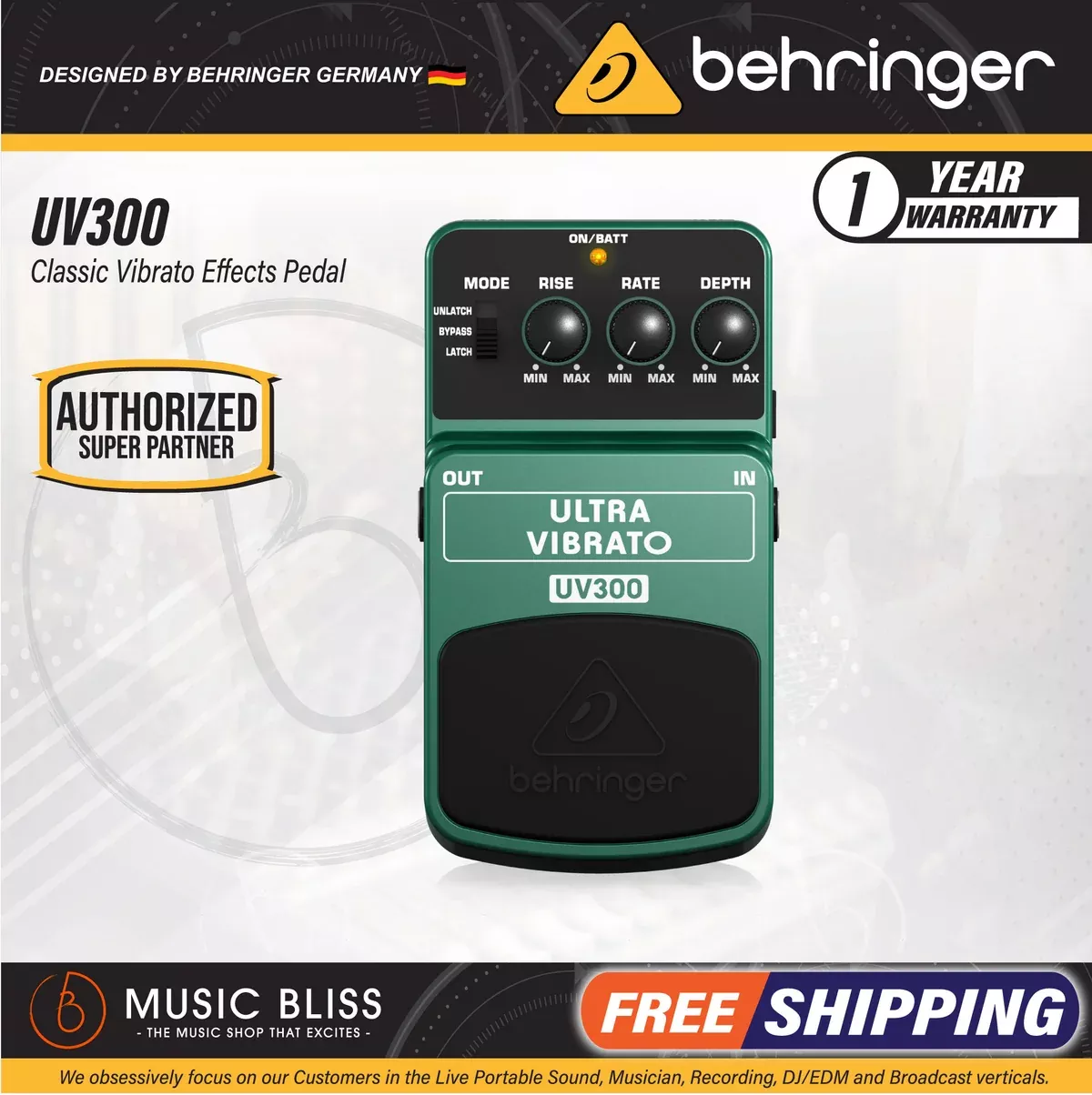Behringer UV300 Ultra Vibrato Effects Pedal