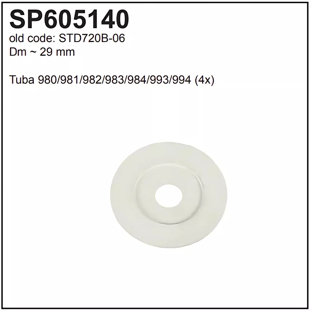Besson Valve Gasket SP605140 – Spring Damper Bottom Cap for Tuba Valves 1–4 (29mm)