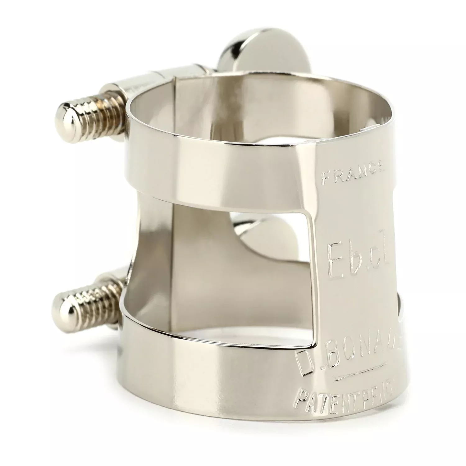 Bonade Eb Clarinet Ligature – Inverted, Nickel Plated