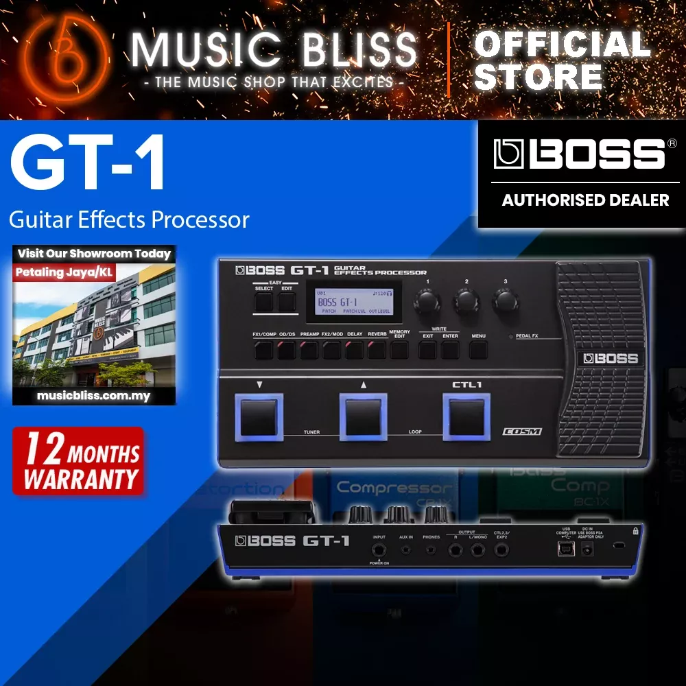 Boss GT-1 Guitar Multi-Effects Pedal with Original Adapter