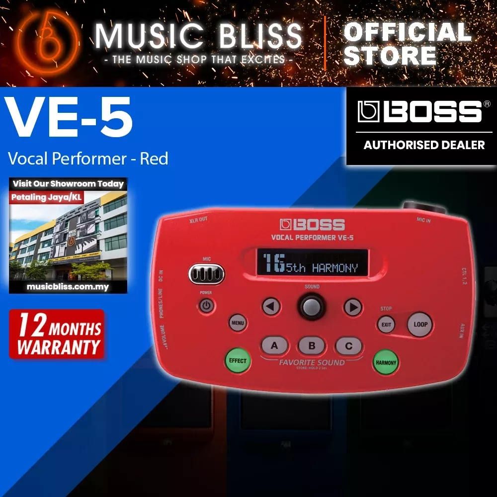 Boss VE-5 Vocal Effects Processor – Red