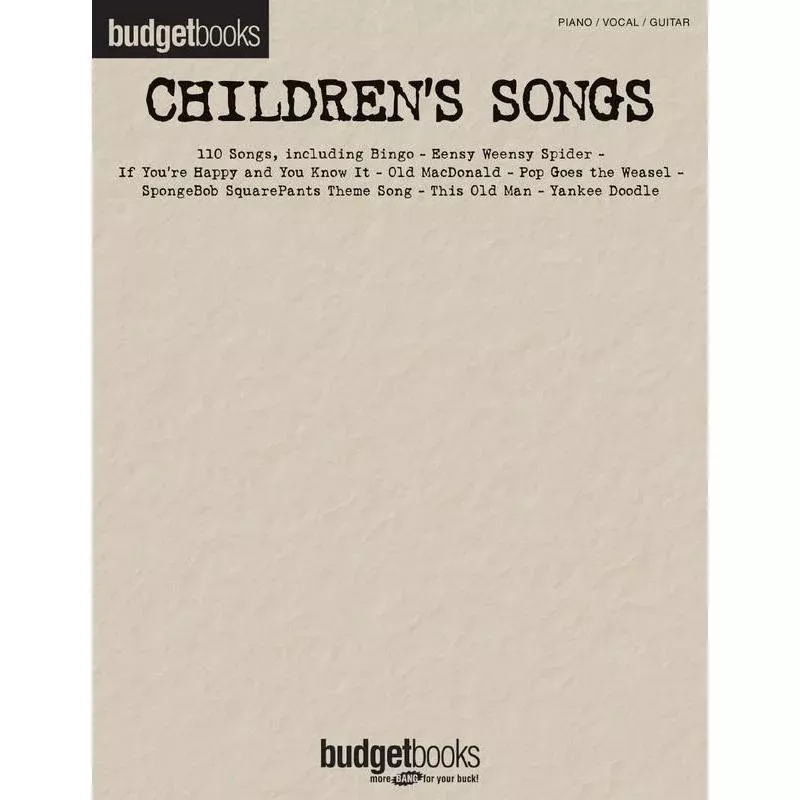 Budget Books - Children's Songs