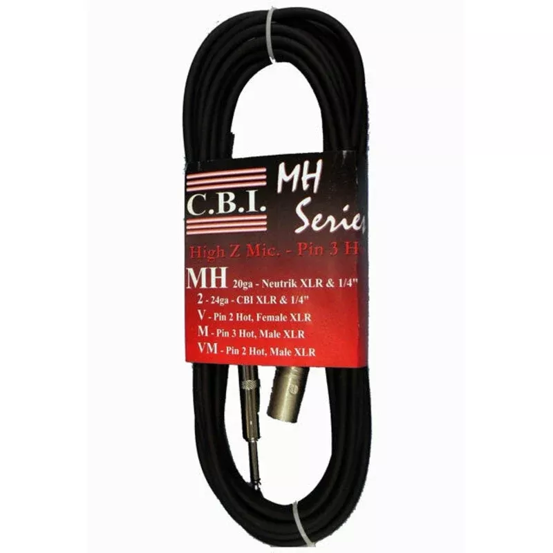 C.B.I. Cables Artist MHVM Series 20ft Audio Cable 1/4 – Male XLR