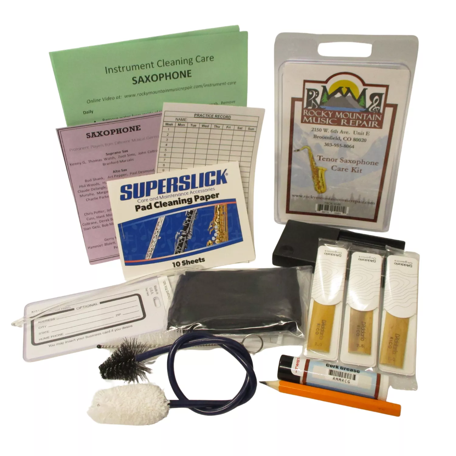 Care Kit for Tenor Saxophone (Includes 3 Reeds)