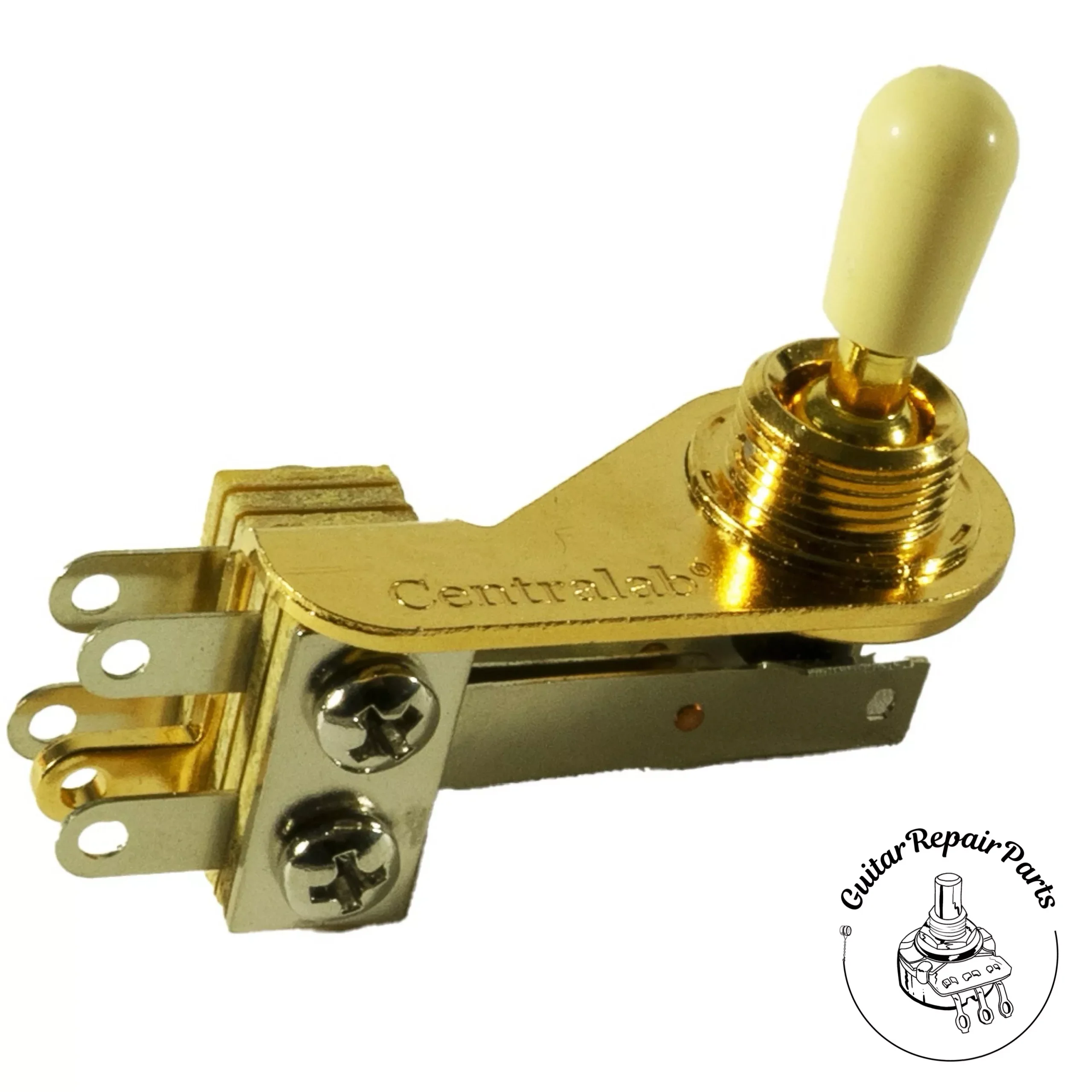 Centralab 3 Position Pickup Selector Toggle Switch Right Angle / L-Type – Gold