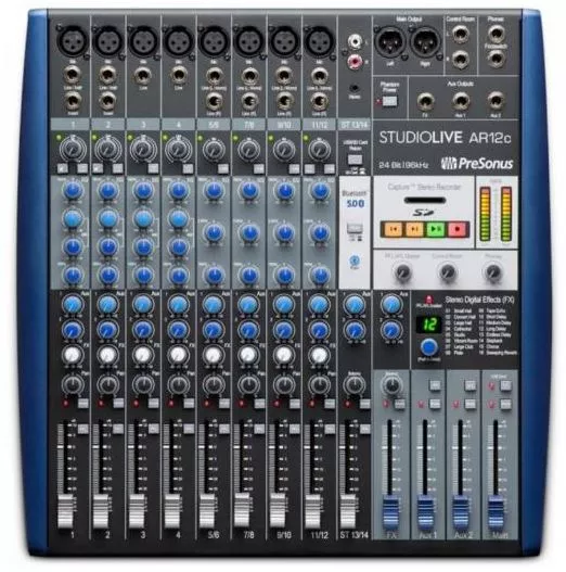 Consola USB Presonus StudioLive AR12c, 12 canales, efectos