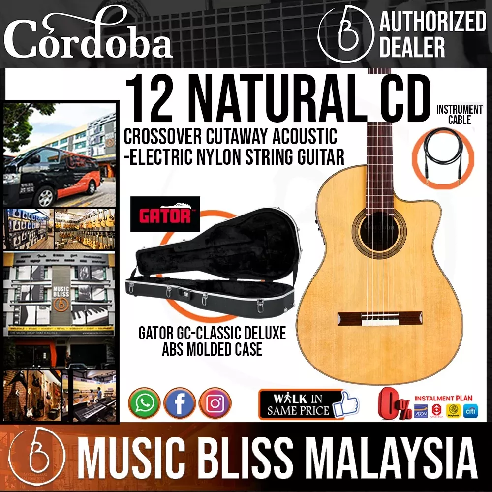 Cordoba Fusion 12 Natural CD – Solid Canadian Cedar Top, Mahogany Back & Sides