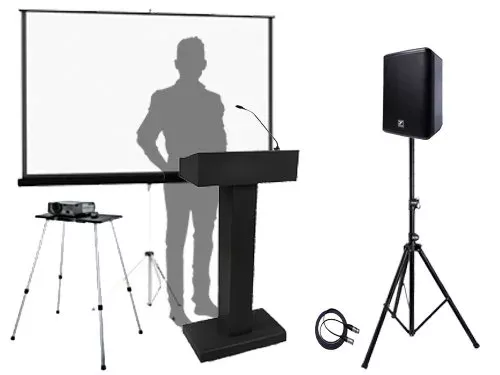 Corporate Small Podium Speaking with Projector