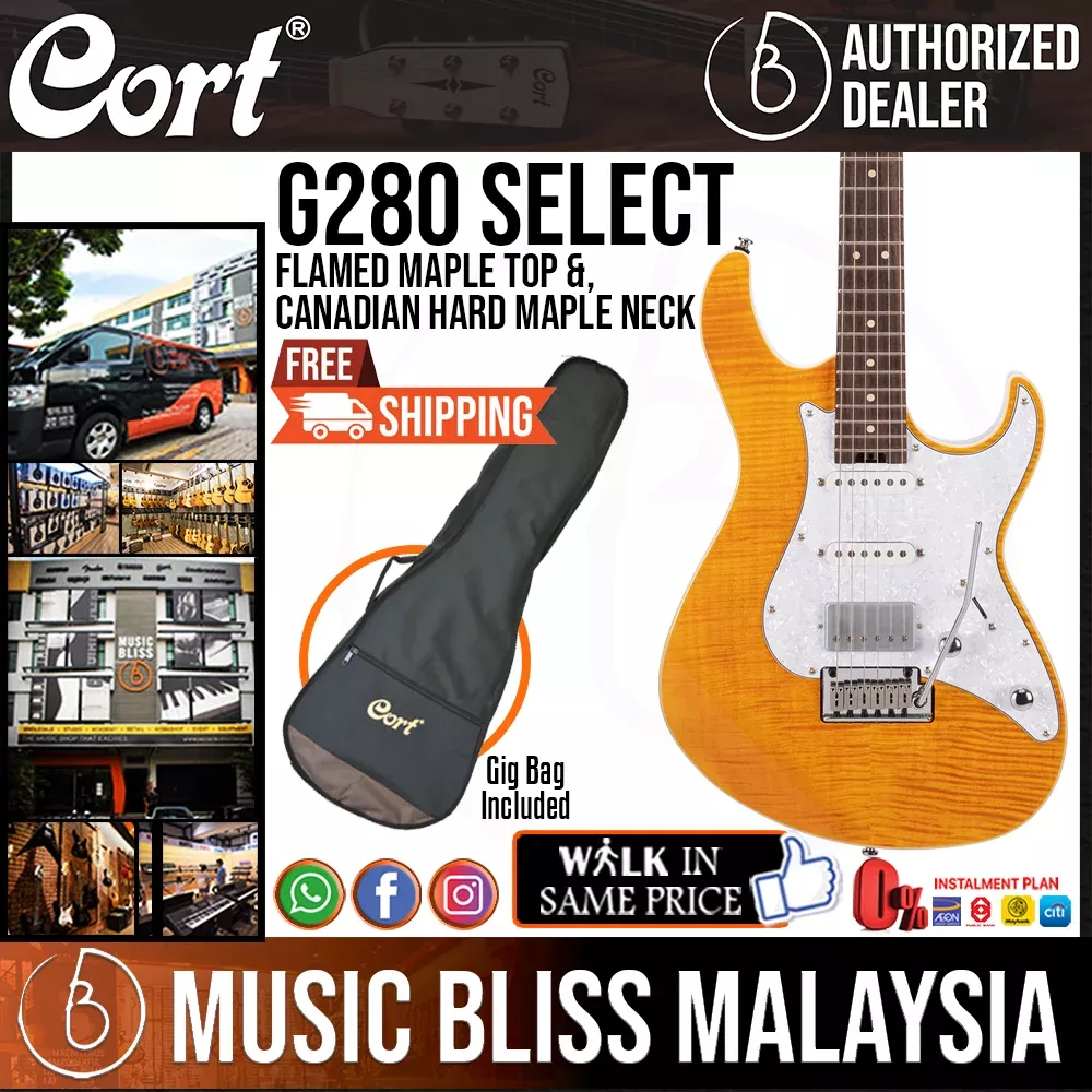 Cort G-280 Select Electric Guitar with Bag - Amber