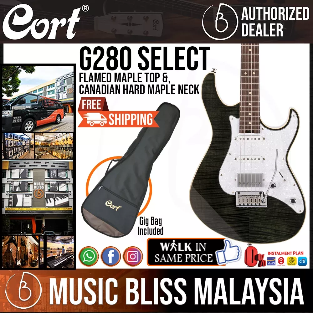 Cort G-280 Select Electric Guitar with Bag - Trans Black