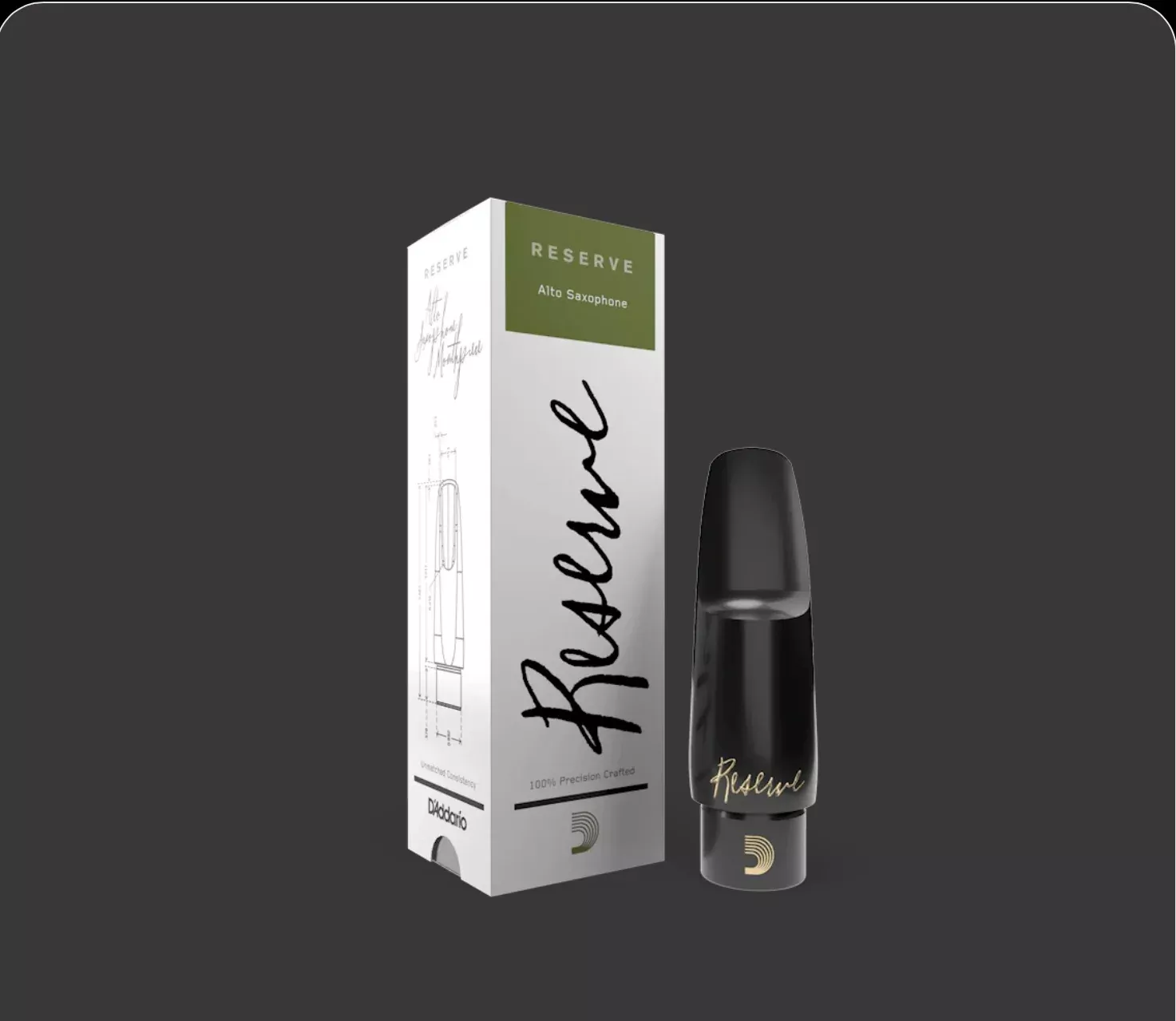 D’addarío Reserve Alto Saxophone Mouthpiece Medium-Long Facing