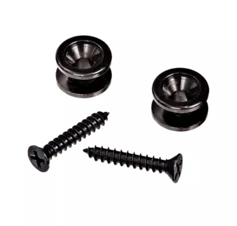 D'ADDARIO BRASS END PINS - BLACK (PAIR) - PWEP102