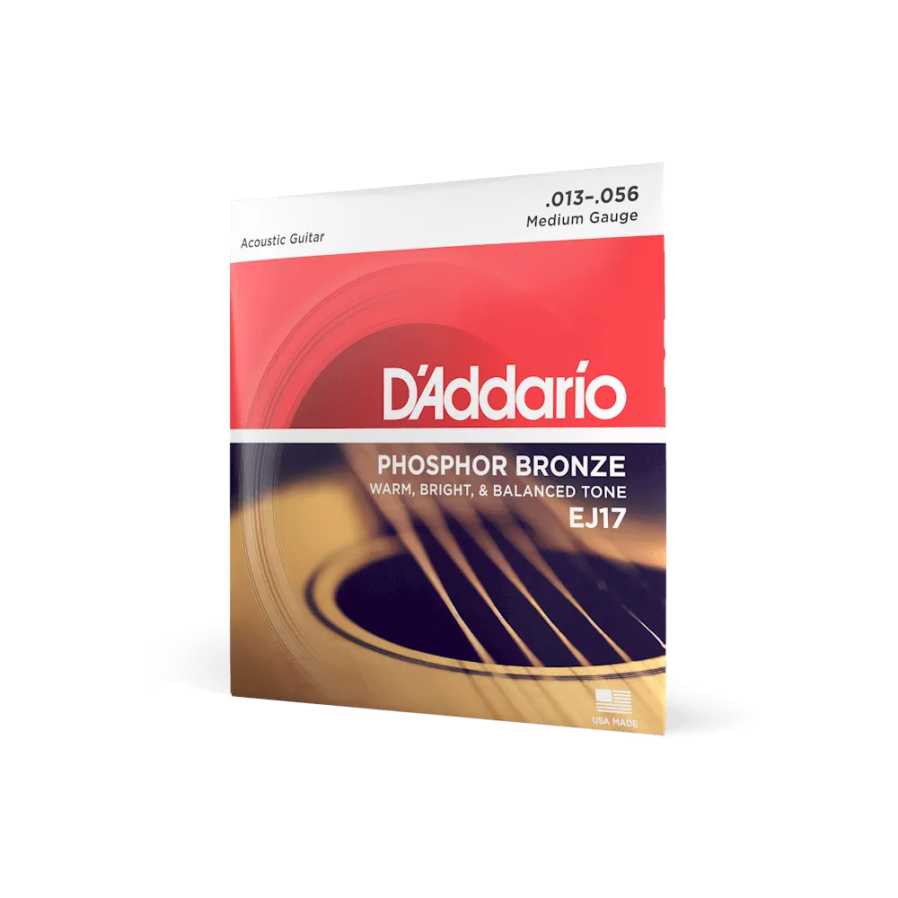 D’Addario EJ17 Phosphor Bronze Acoustic Guitar Strings, Medium 13-56