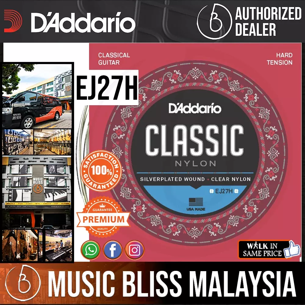 D’Addario EJ27H Nylon Classical Strings, Hard Tension