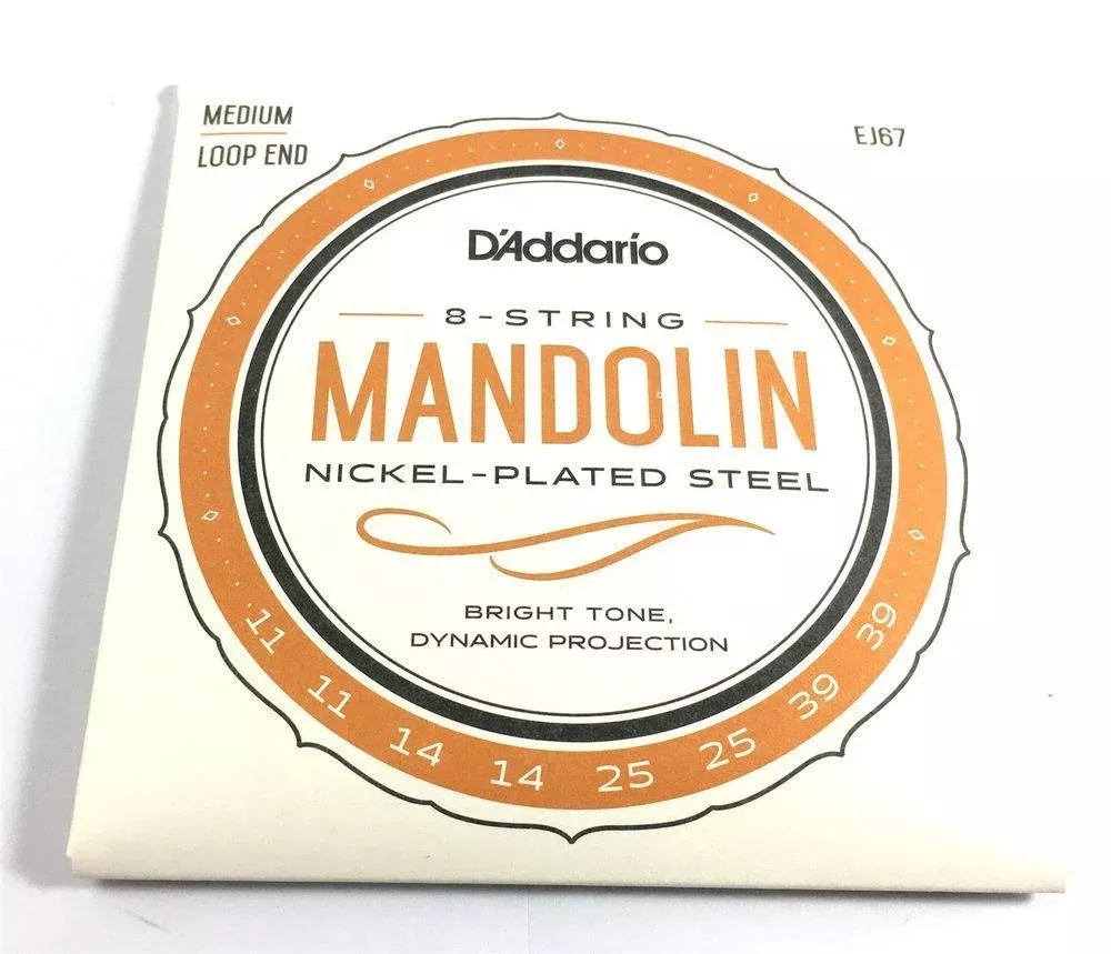 D’Addario EJ67 Nickel Mandolin Strings, .011 – .039, Loop End