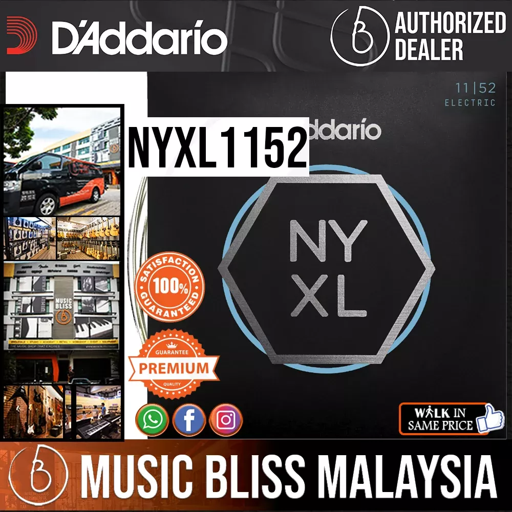 D'Addario NYXL1152 Nickel Wound Electric Strings -.011-.052 Medium Top/Heavy Bottom