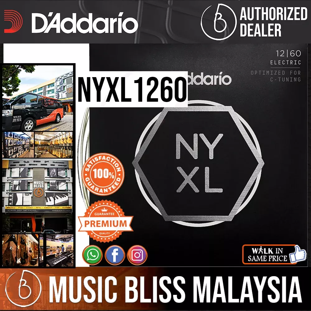 D’Addario NYXL1260 Nickel Wound Electric Strings -.012-.060 Extra Heavy
