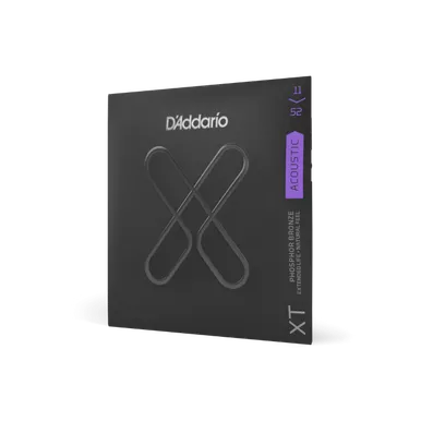 D'Addario XTAPB1152Custom Light, XT Phosphor Bronze Coated Acoustic Guitar Strings,11-52