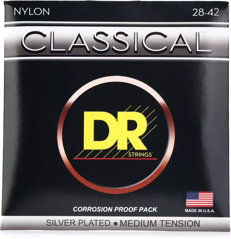 DR Strings Classical Nylon Silver-plated Strings