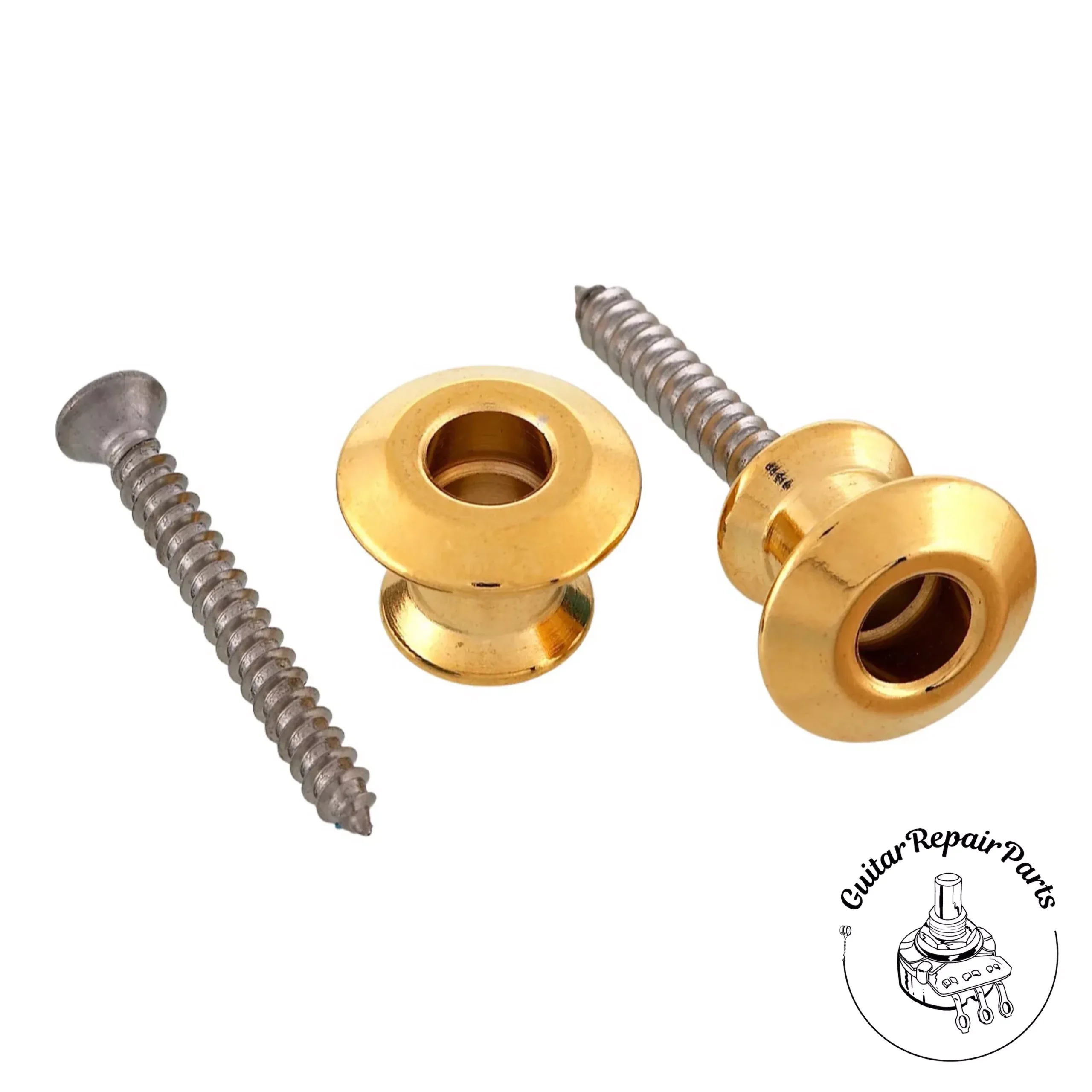 Dunlop Strap Button Set For Straplok Dual Design Strap Locks -Gold