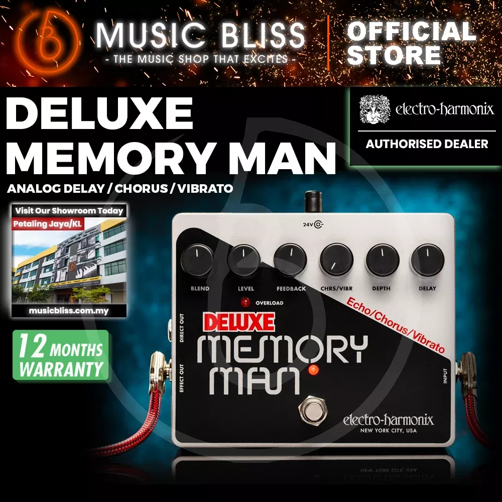 Electro Harmonix Deluxe Memory Man Analog Delay Effects Pedal