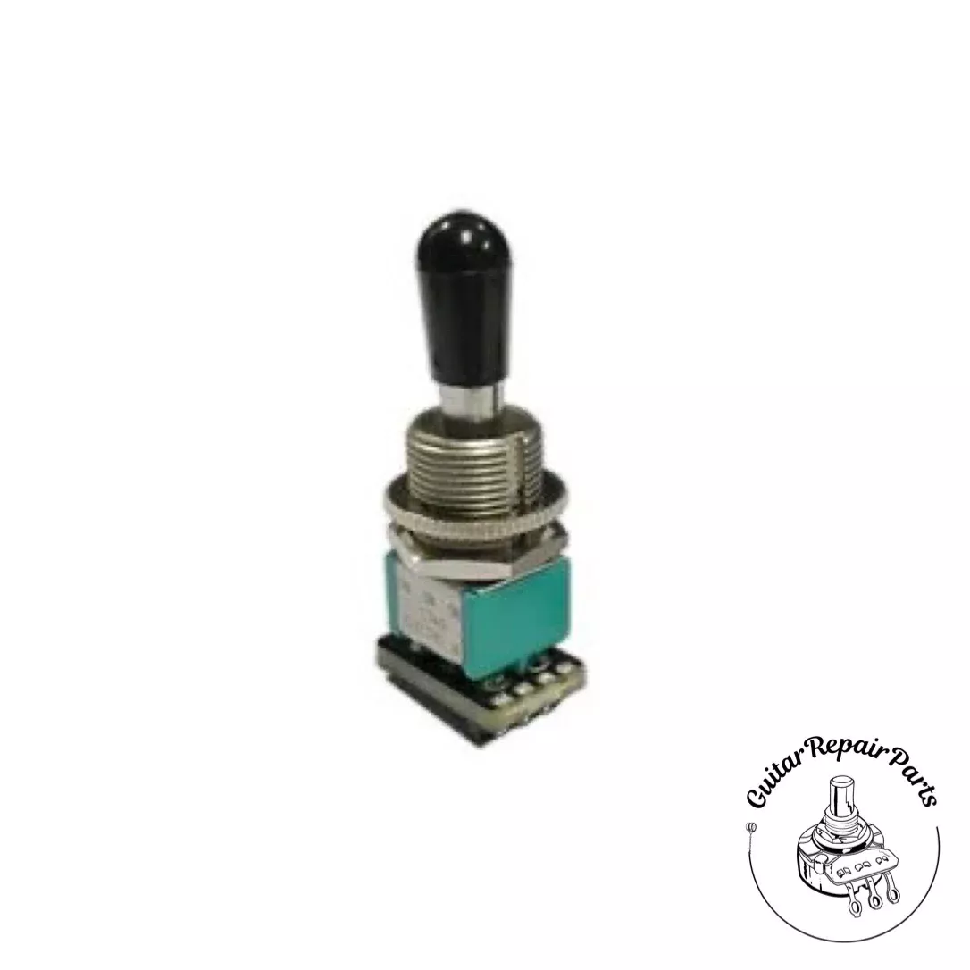 EMG Solderless USA Compact 3 Way Pickup Selector Toggle Switch - Black Tip