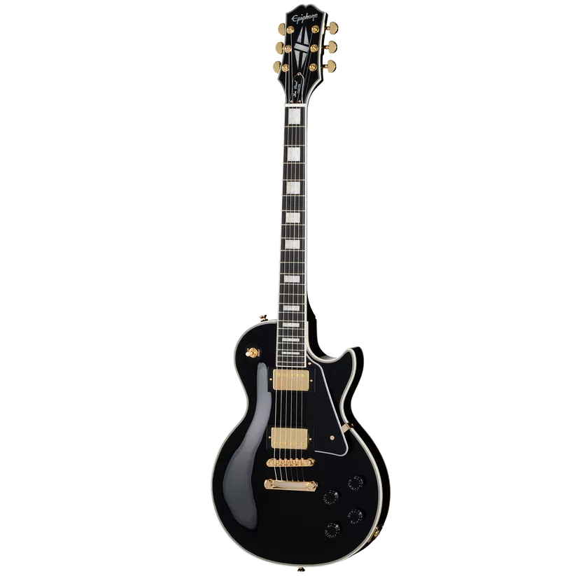 Epiphone EIGLPCEBGH1 Les Paul Custom Electric Guitar - Ebony