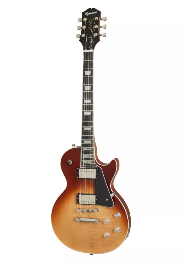 Epiphone EILMFCLFNH1 Les Paul Modern Figured Electric Guitar, Caffe Latte Fade