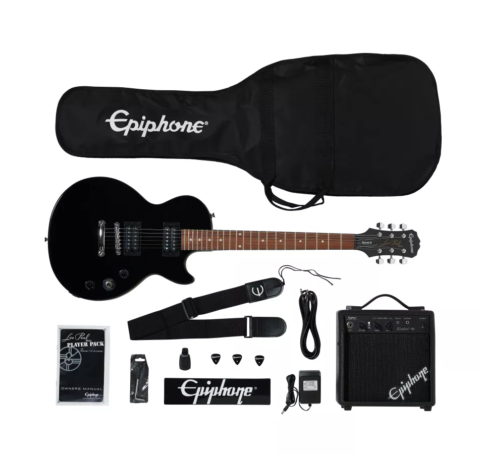Epiphone PPEG-EGL1EBCH1 Les Paul Player Pack 120V, Ebony