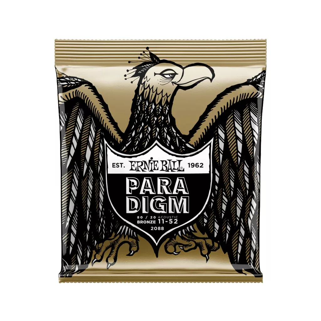 Ernie Ball Paradigm Light 80/20 Bronze Acoustic Guitar Strings, 11-52