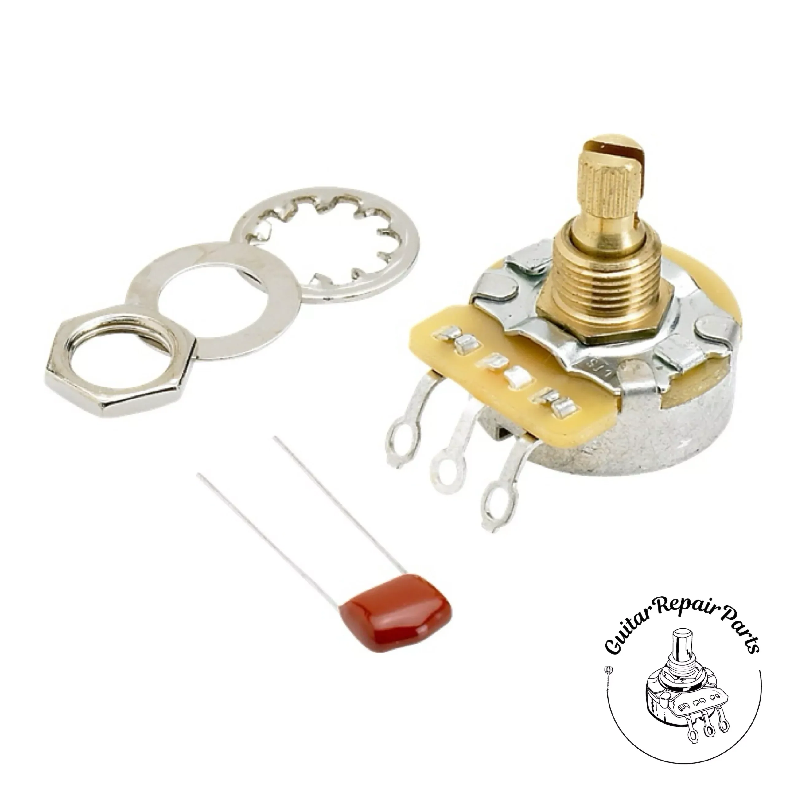 Fender 0990832000 No-Load 250K Potentiometer, Short Bushing, Split-Shaft
