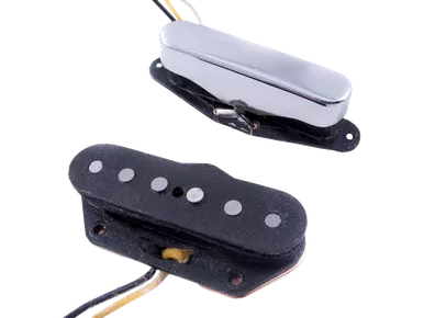Fender 0992215000 Custom Shop Twisted Tele Pickups, Set of 2, Black / Chrome