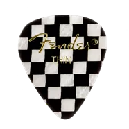 Fender 1980351088 Wavy Checkerboard 351 Thin Guitar Picks